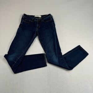 Abercrombie And Fitch Skinny Leg Jeans Womens Size 4/27 Dark Blue Low Rise Stret